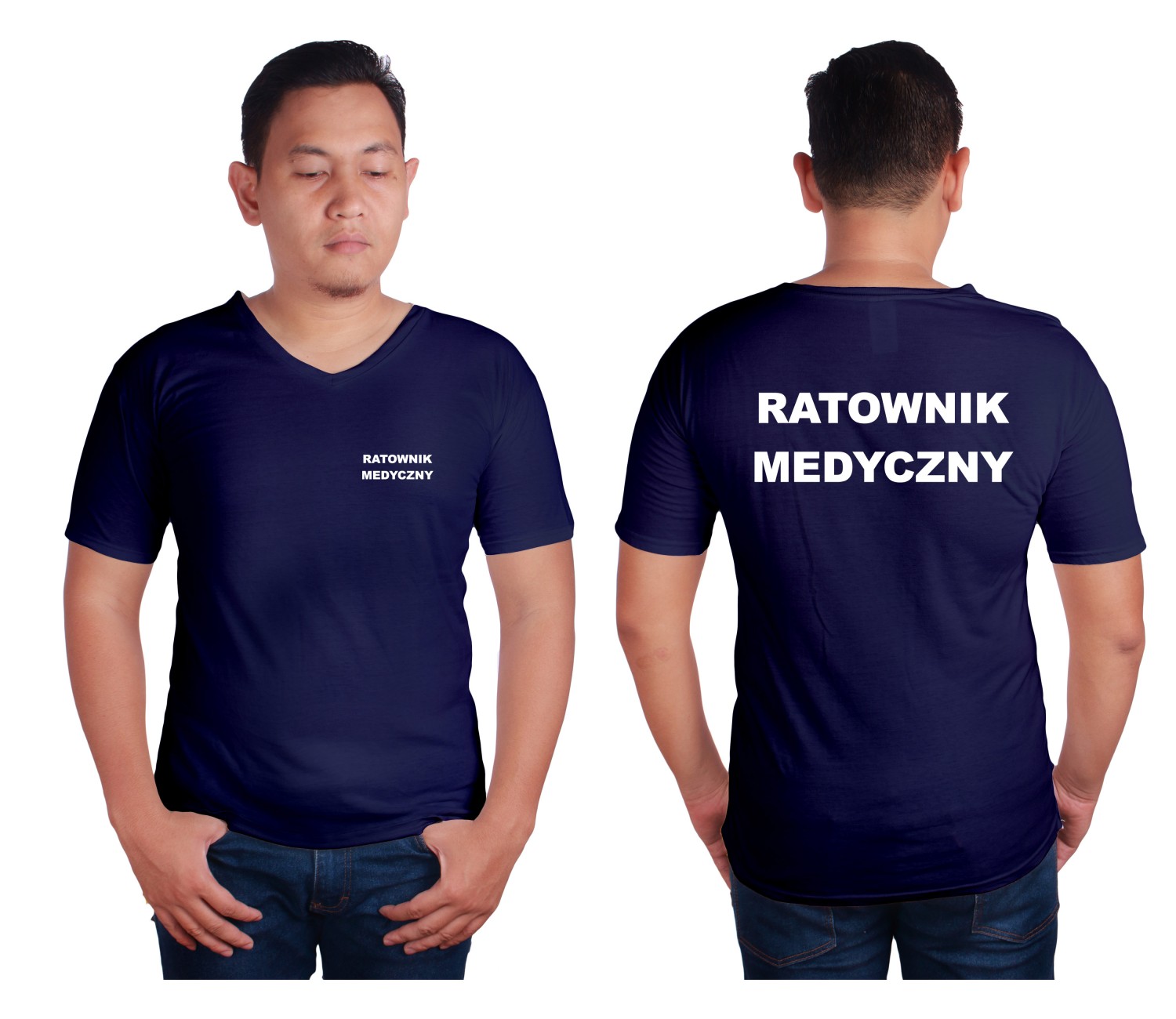 Ratownik Medyczny Koszulka V-Neck Męska Medyczna