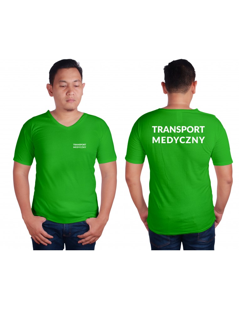 Transport Medyczny Koszulka V-Neck Męska Medyczna
