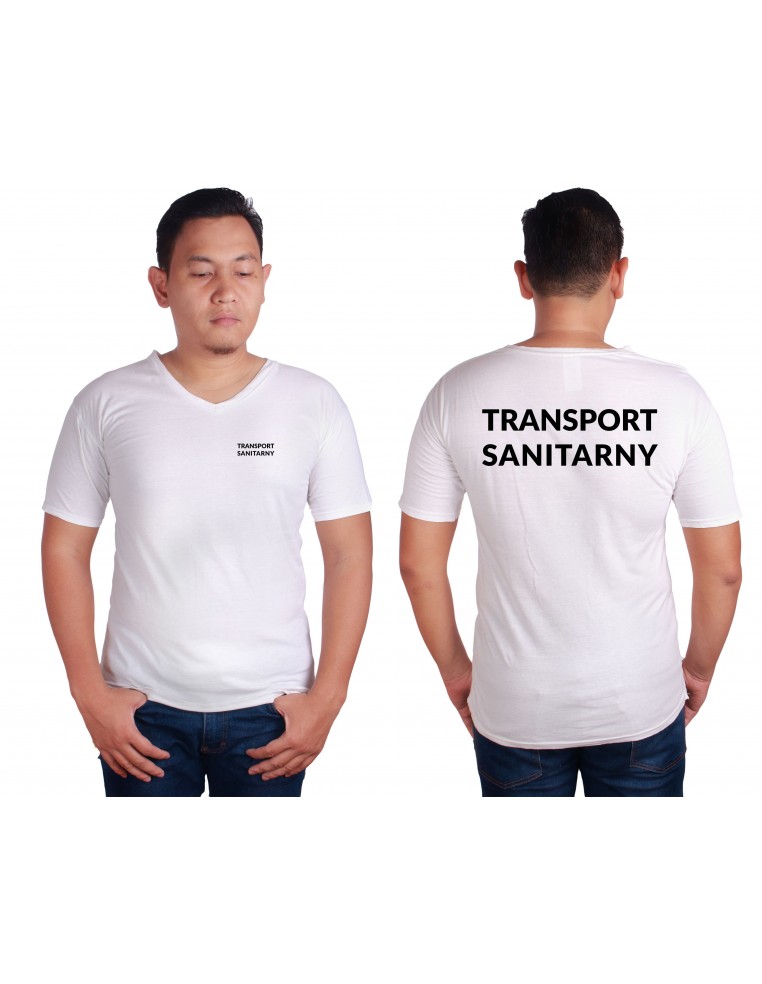 Transport Sanitarny Koszulka V-Neck Męska Szary Eskulap
