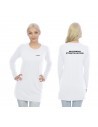 Asystentka Stomatologiczna Koszulka Tunika Long Medyczna Biały Napis