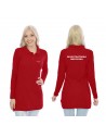 Rejestratorka Medyczna Koszulka Tunika Polo Long Medyczna Czerwony Napis