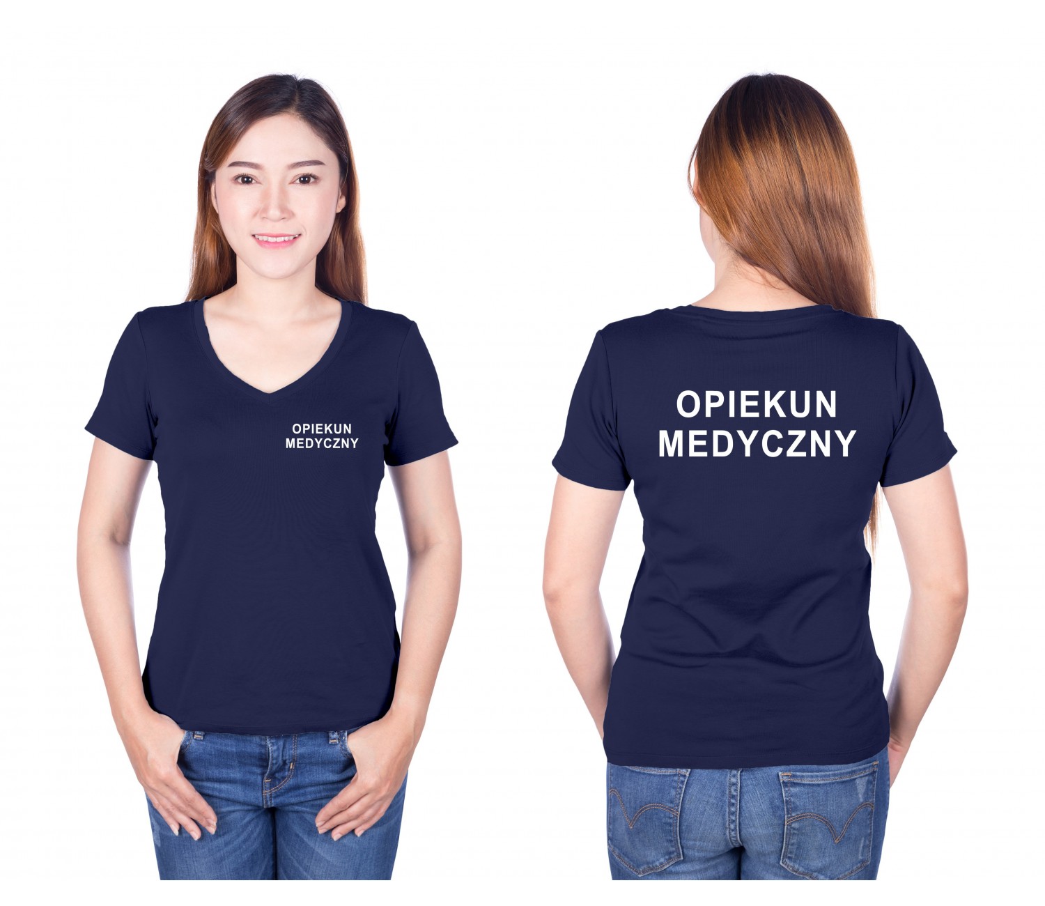 Opiekun Medyczny Koszulka V-Neck Medyczna