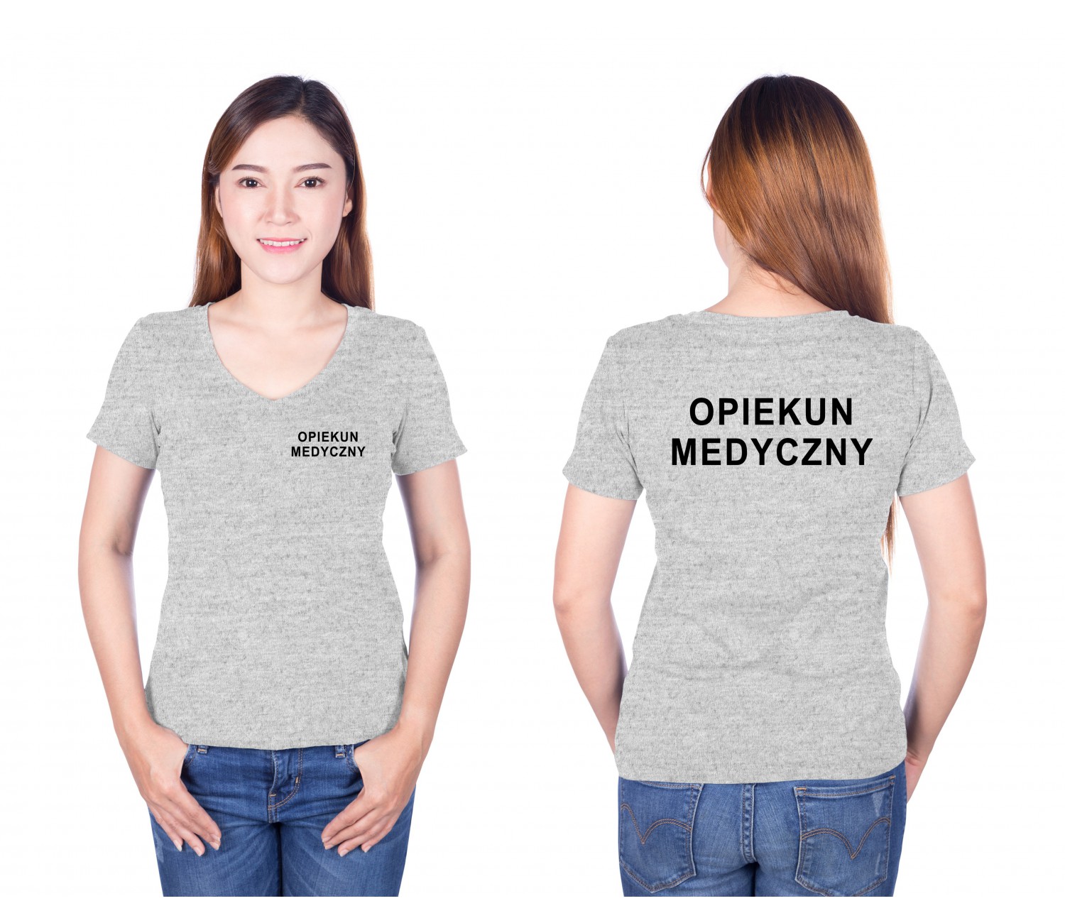 Opiekun Medyczny Koszulka V-Neck Medyczna