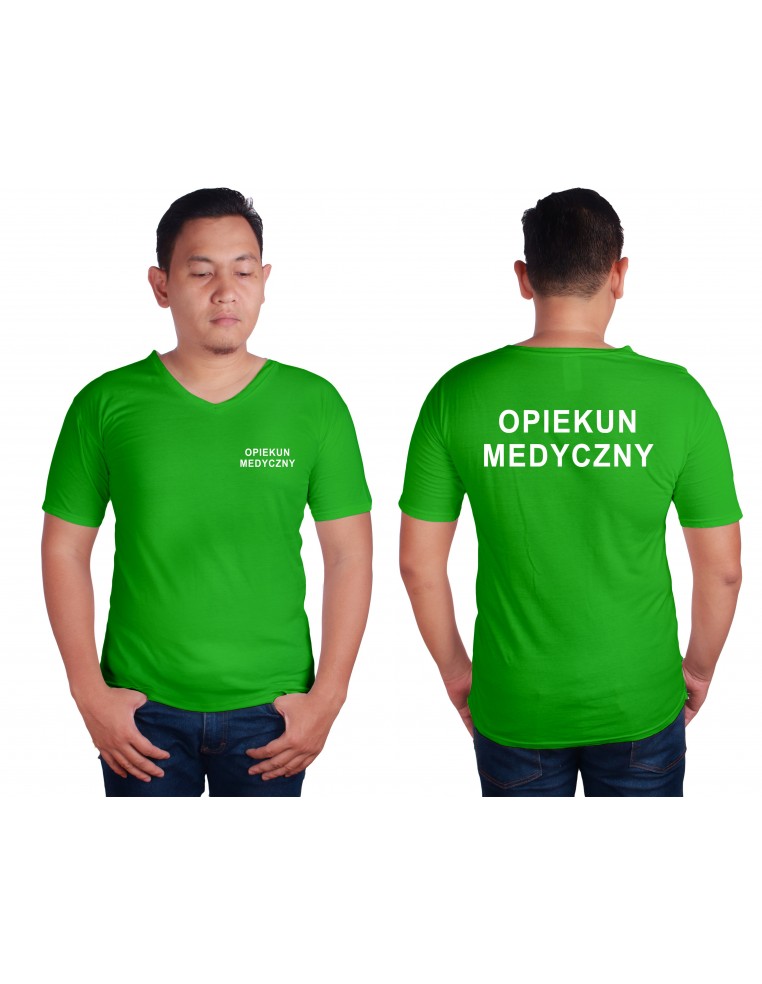 Opiekun medyczny Koszulka V-Neck Męska Medyczna
